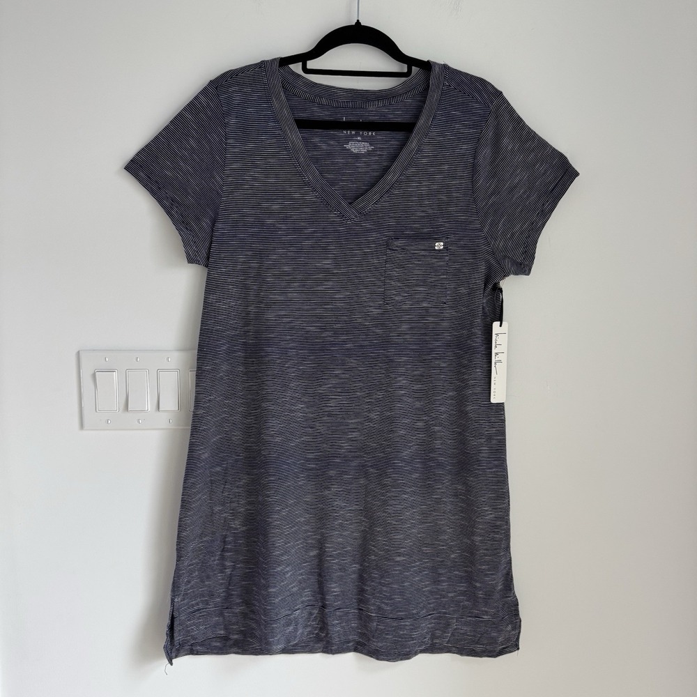 Nicole Miller NY Blue T-Shirt Mini Dress Women's Size XL NEW Stretchy Comfy